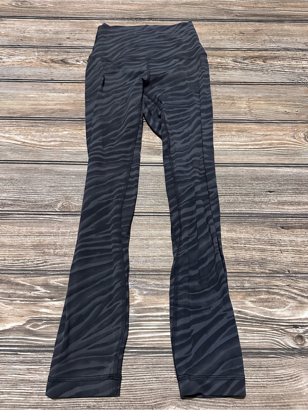 lululemon athletica Black Zebra-Print Flare Leggings